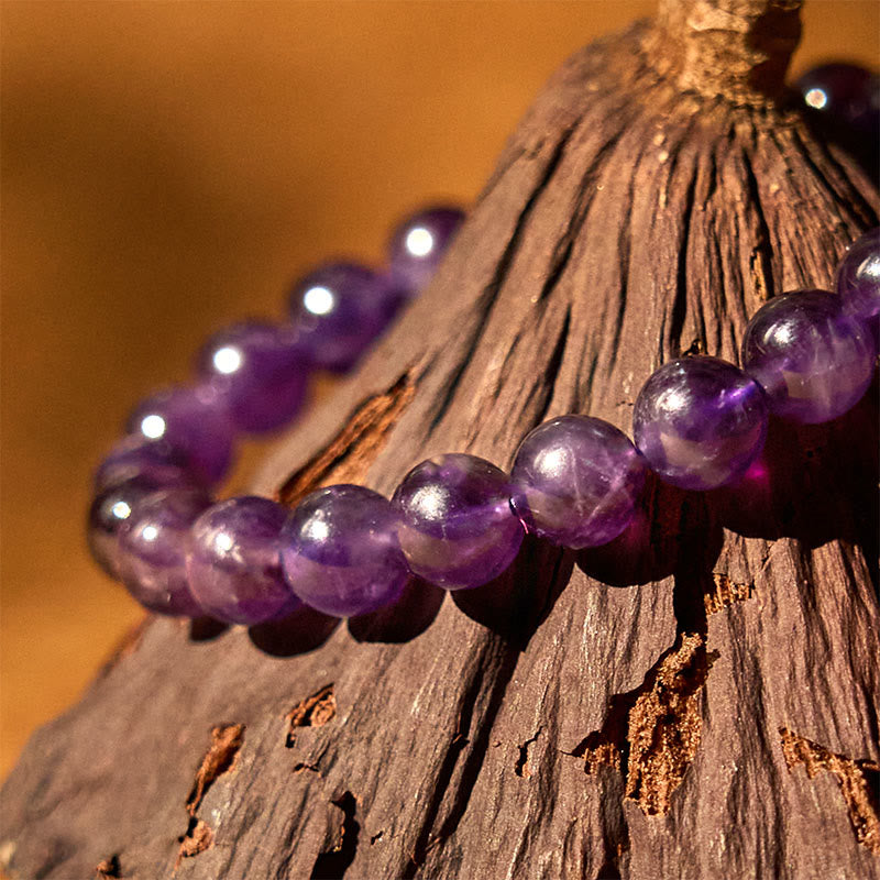 8mm Amethyst Inner Peace Healing Meditation Bracelet