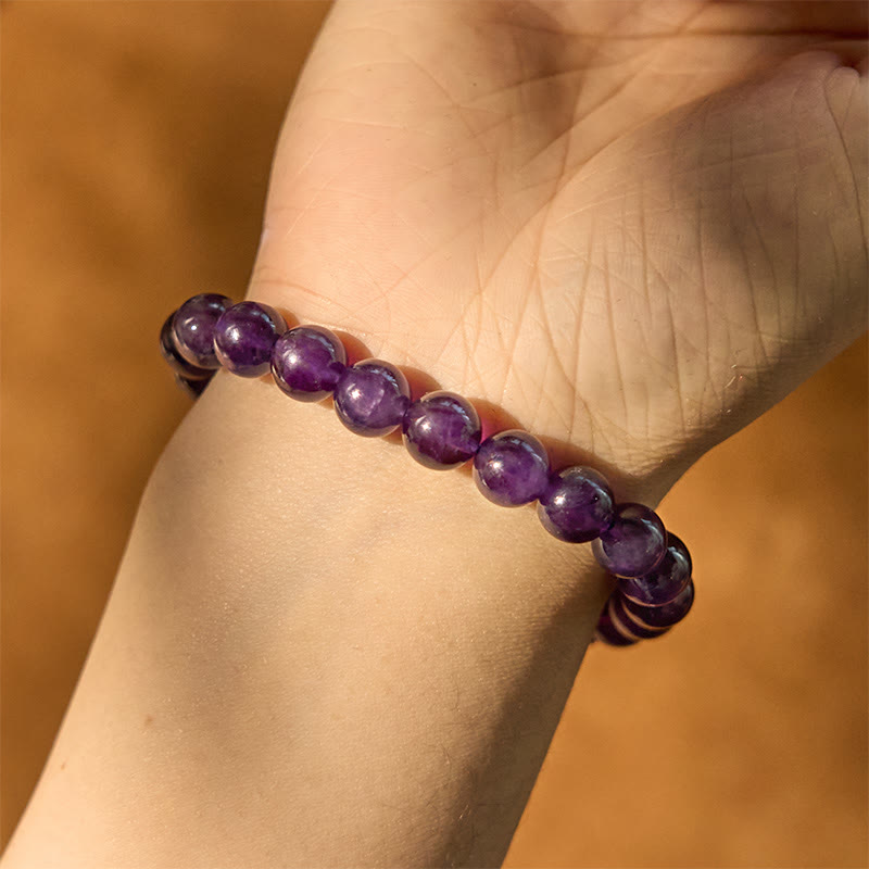 8mm Amethyst Inner Peace Healing Meditation Bracelet