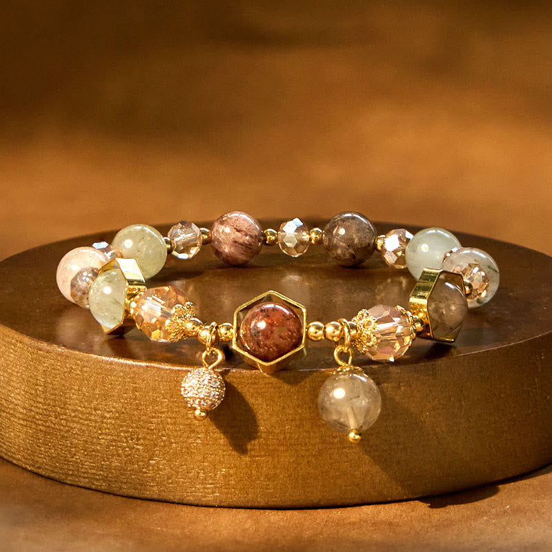 8mm Colored Rutilated Quartz Amethyst Protection Bracelet