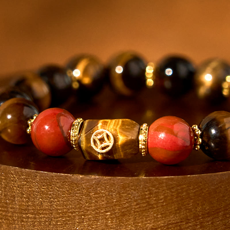 14-16cm Tiger Eye Courage Bracelet for Protection & Strength