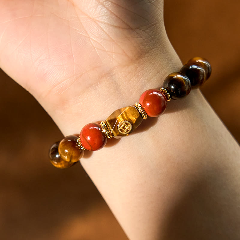14-16cm Tiger Eye Courage Bracelet for Protection & Strength
