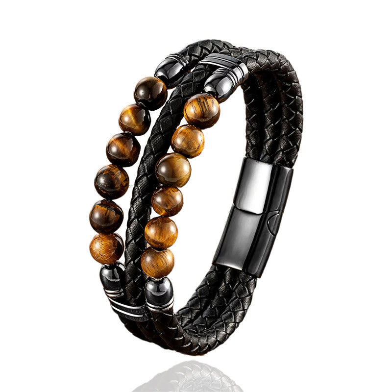 16-18cm Blue Tiger Eye Protection Strength Bracelet
