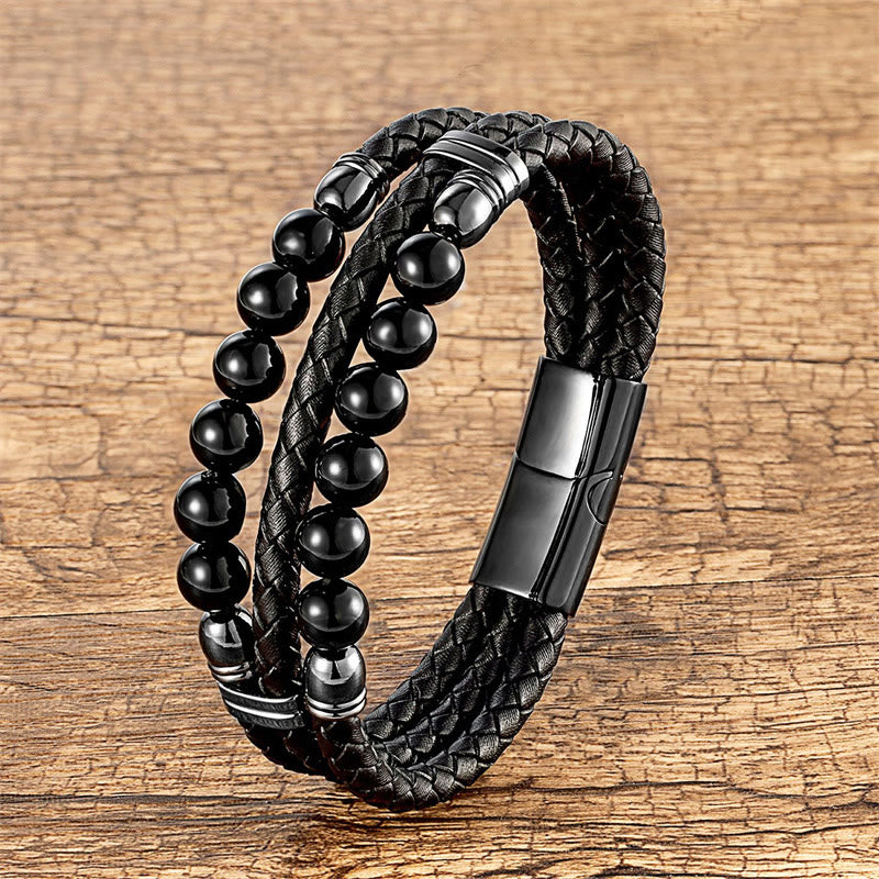 16-18cm Blue Tiger Eye Protection Strength Bracelet