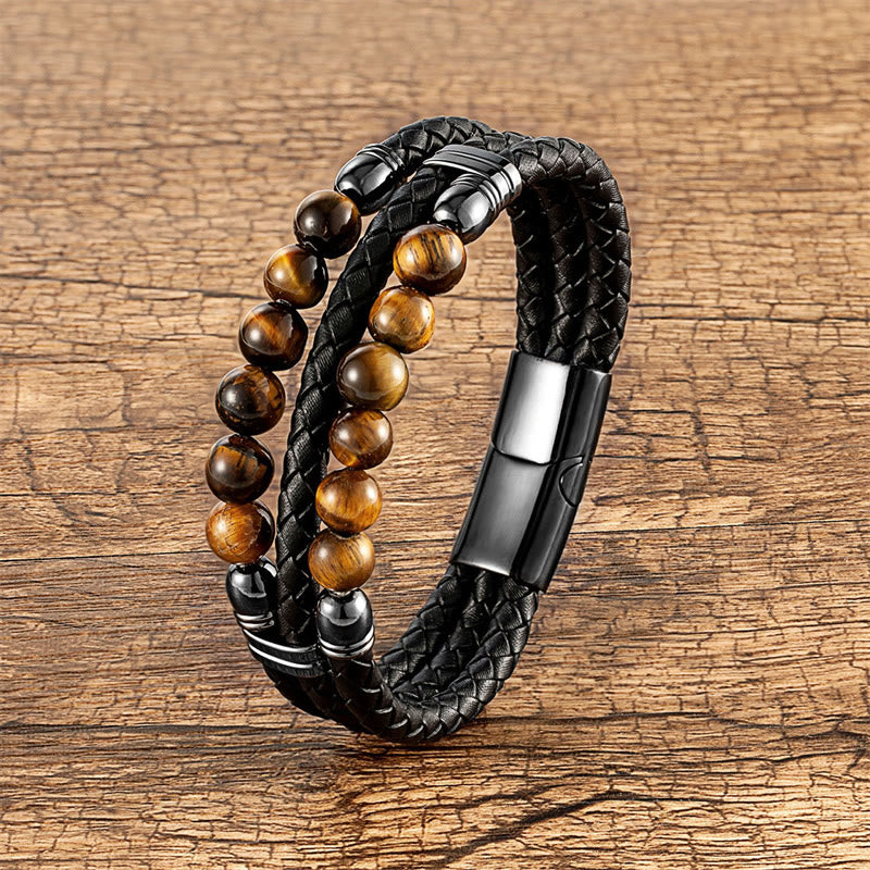 16-18cm Blue Tiger Eye Protection Strength Bracelet