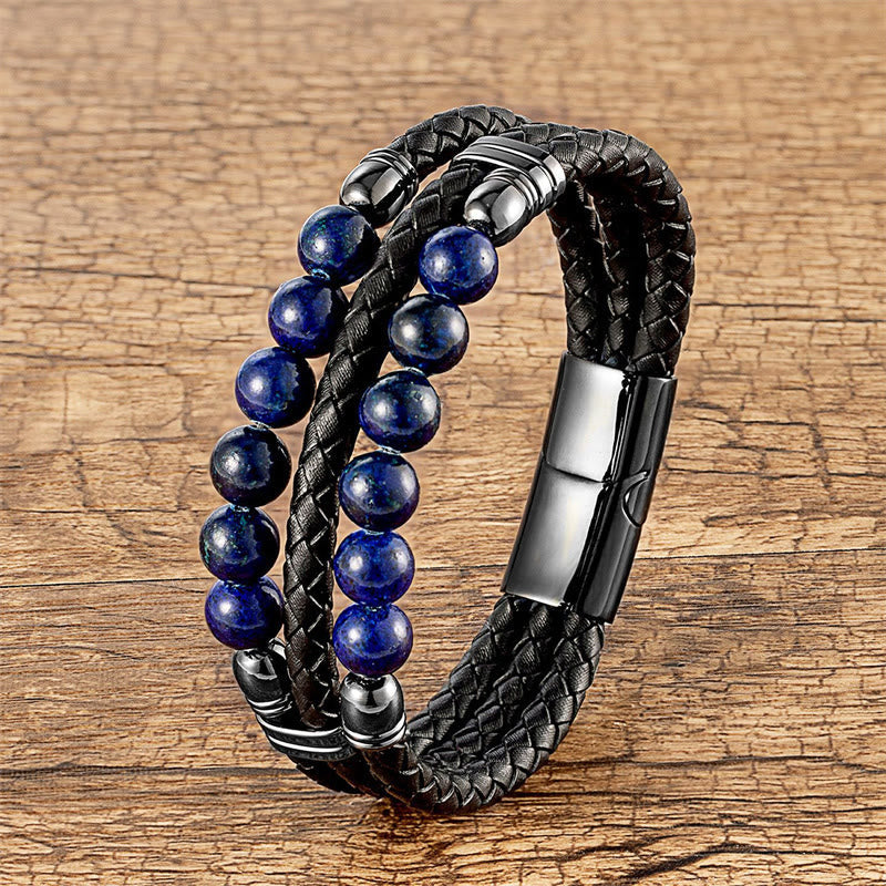 16-18cm Blue Tiger Eye Protection Strength Bracelet