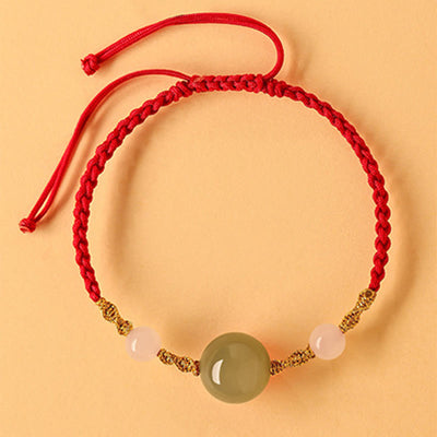10mm Hetian Jade Luck Braided Bracelet for Spiritual Balance
