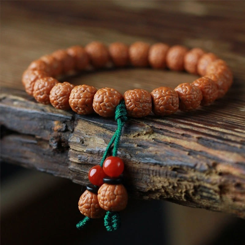9-11mm Agate Rudraksha Bodhi Seed Wealth Bracelet