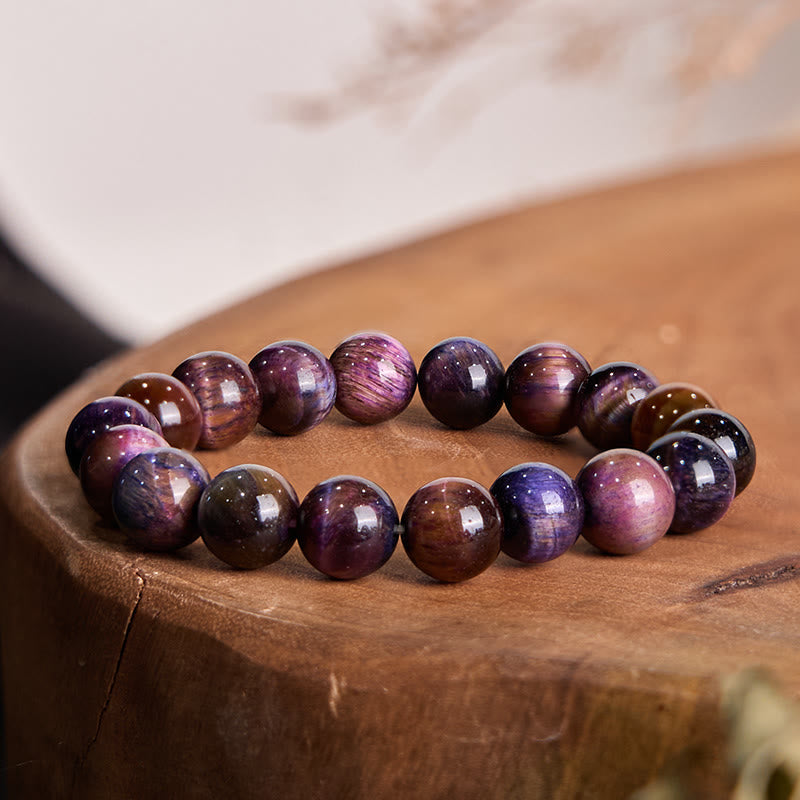 8mm Natural Tiger Eye Protection Strength Bracelet