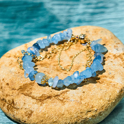 Aquamarine Healing Gravel Bracelet