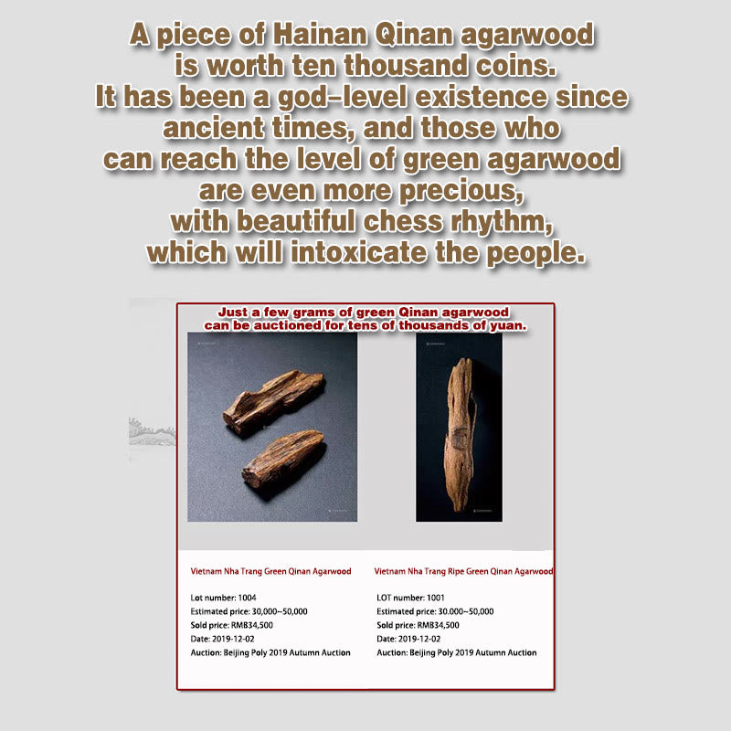 6mm Hainan Green Qinan Agarwood 108 Mala Beads Bracelet