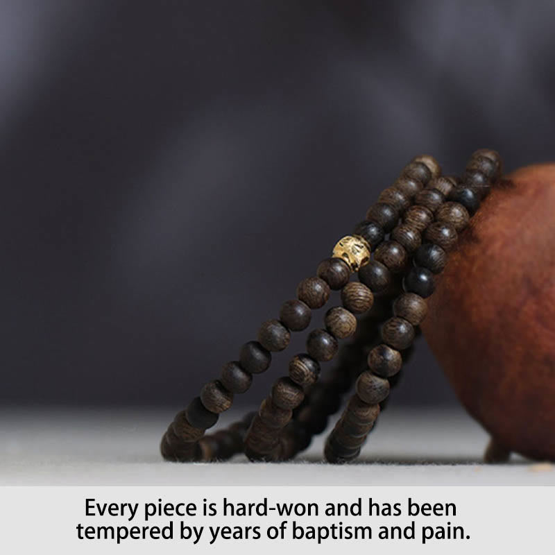 5mm Agarwood Wood Mala Bracelet for Balance and Protection