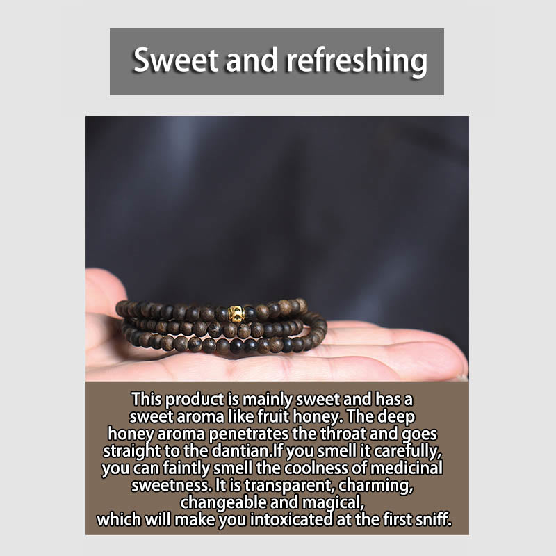 5mm Agarwood Wood Mala Bracelet for Balance and Protection