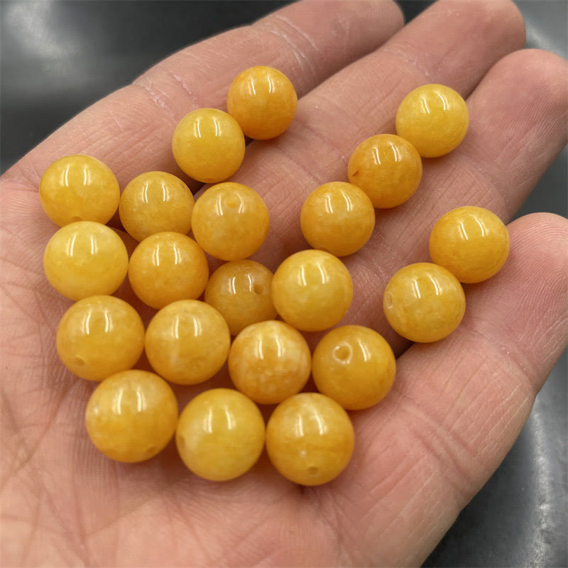 10mm Huanglong Jade Wealth Bracelet for Luck & Prosperity