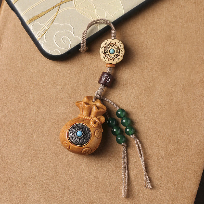 Sandalwood Om Mani Padme Hum Key Chain & Phone Hanging