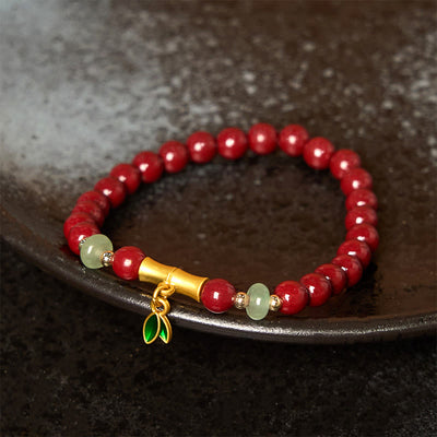 6mm Cinnabar Bamboo Concentration Bracelet