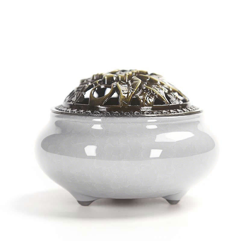 Colorful Ceramic Incense Burner | 4in Porcelain Burner