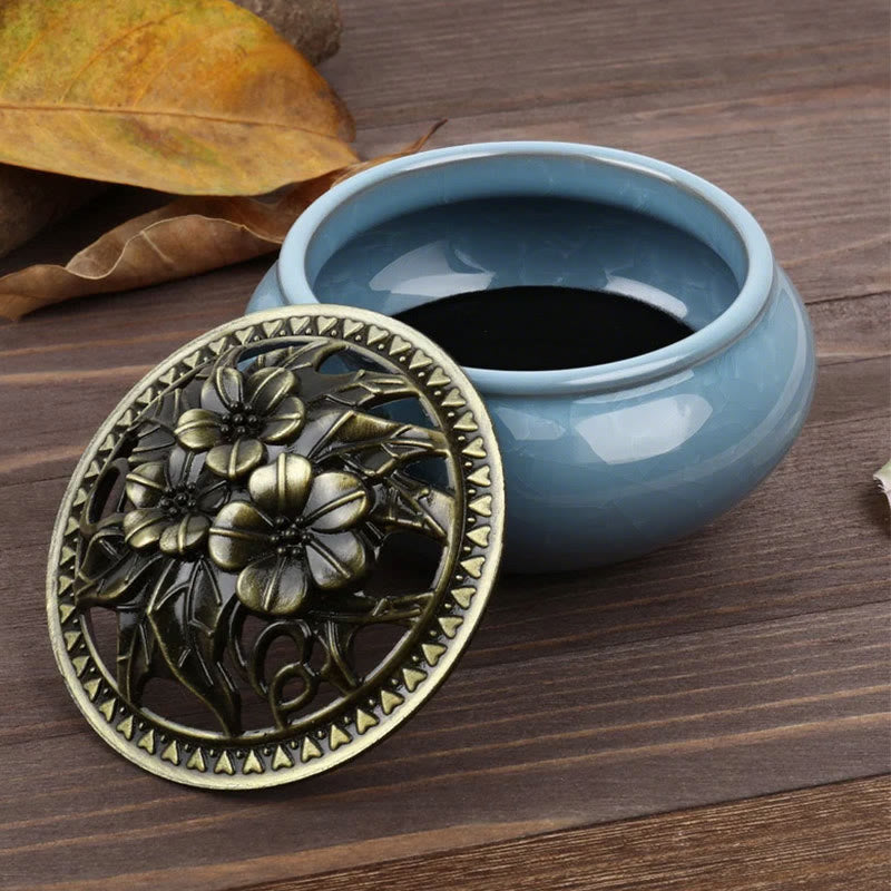 Colorful Ceramic Incense Burner | 4in Porcelain Burner