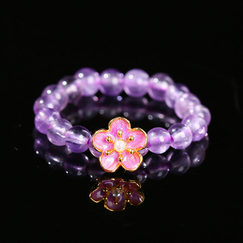 3mm Amethyst Elastic Ring for Inner Peace Practice