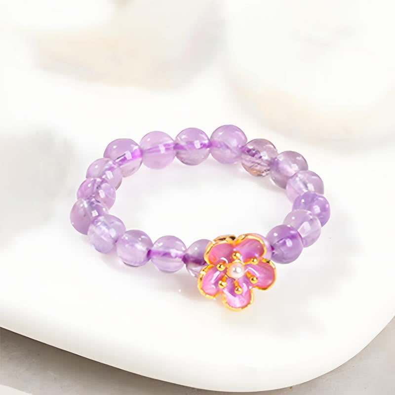 3mm Amethyst Elastic Ring for Inner Peace Practice