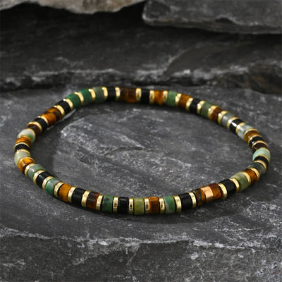4mm Hematite Tiger Eye Support Bracelet Unisex