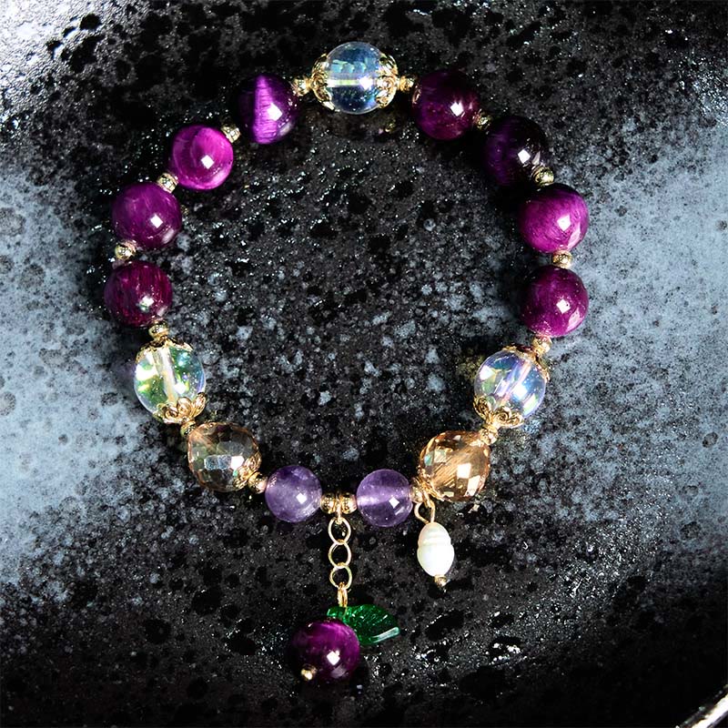 10mm Red Tiger Eye Protection Bracelet for Women