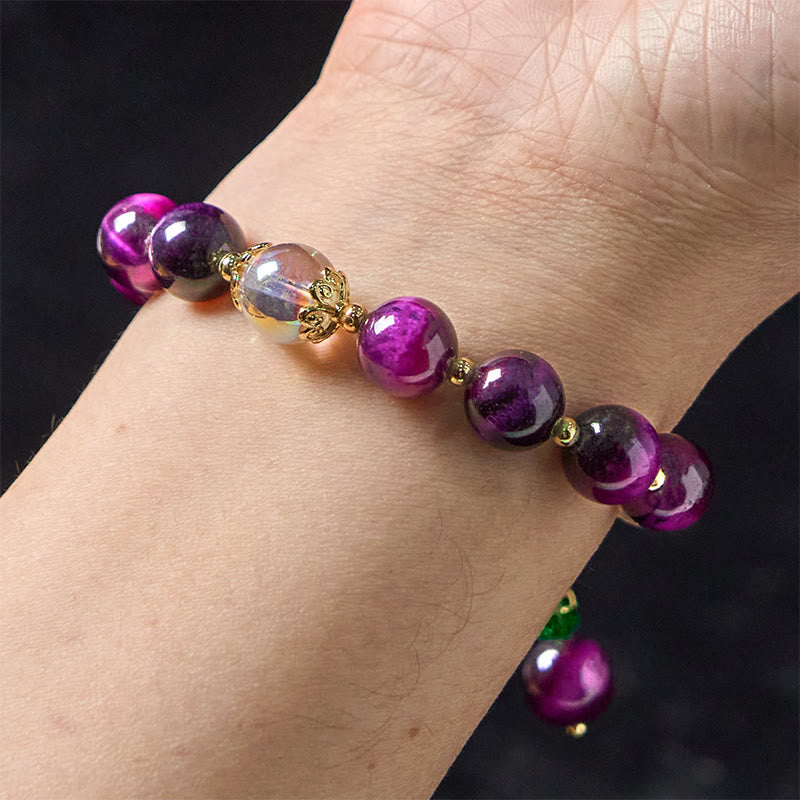 10mm Red Tiger Eye Protection Bracelet for Women