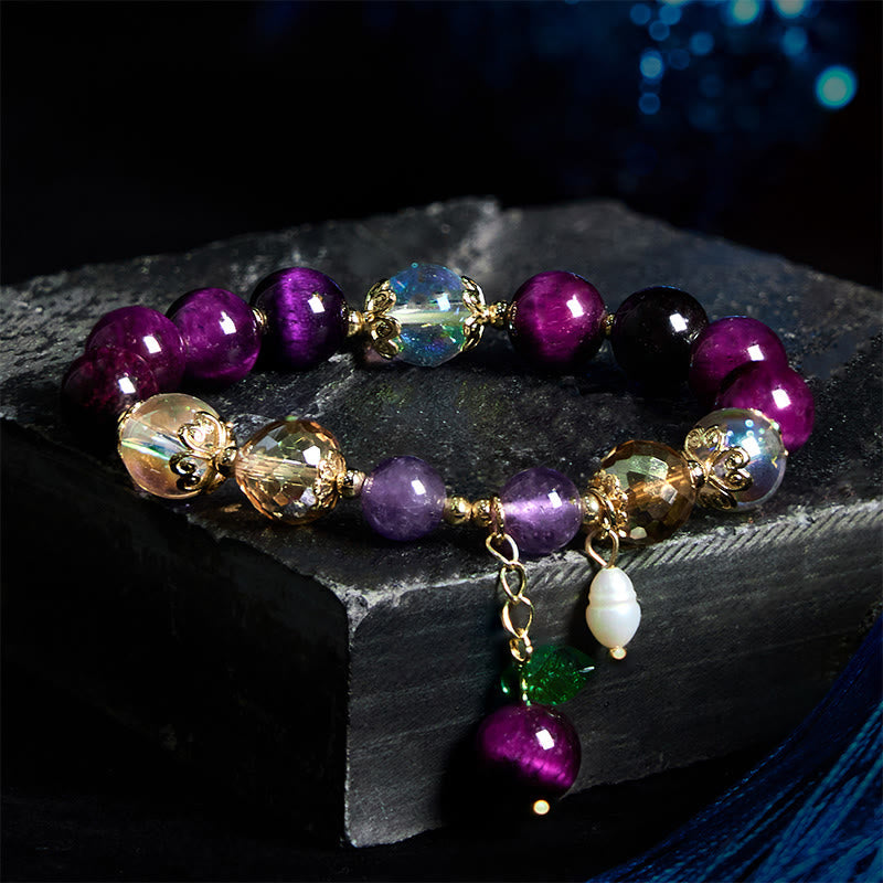 10mm Red Tiger Eye Protection Bracelet for Women