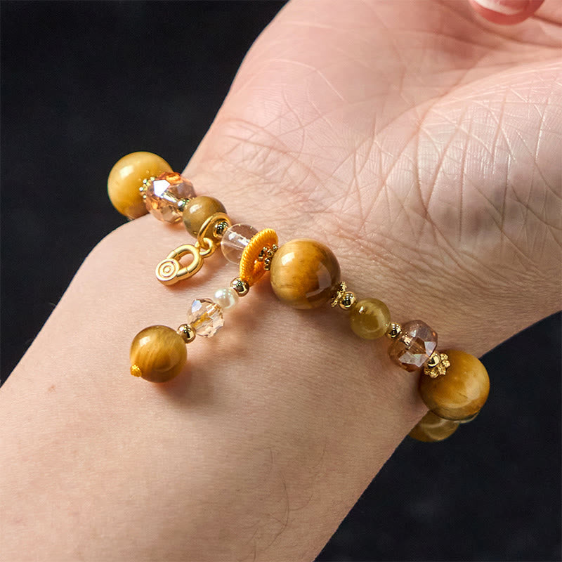 8mm Tiger Eye Bracelet for Strength and Courage