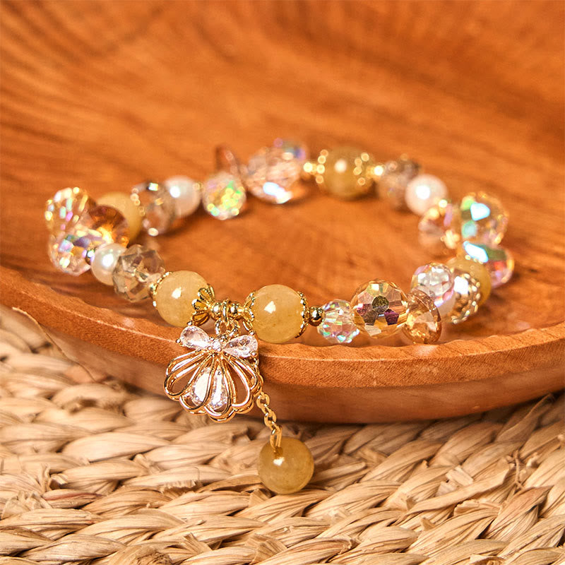 8mm Amethyst Citrine Pearl Shell Peace Bracelet for Women