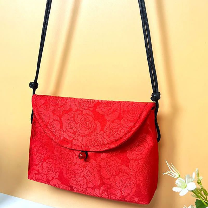 Retro Floral Polyester Cotton Bohemian Crossbody Bag