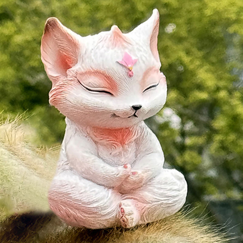 Nine-Tailed Fox Resin Figurine | Spiritual Animal Decor