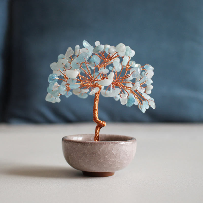 Citrine Zen Decor Crystal Prosperity Tree Home 6-7cm