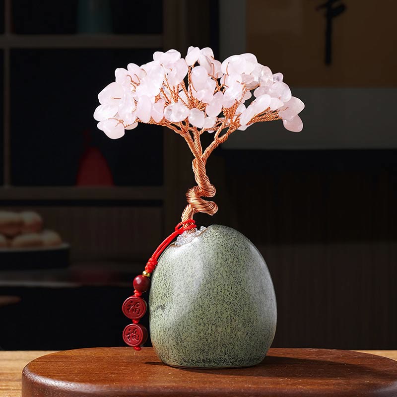 4.5 x 12cm Citrine Crystal Tree Prosperity Zen Decor