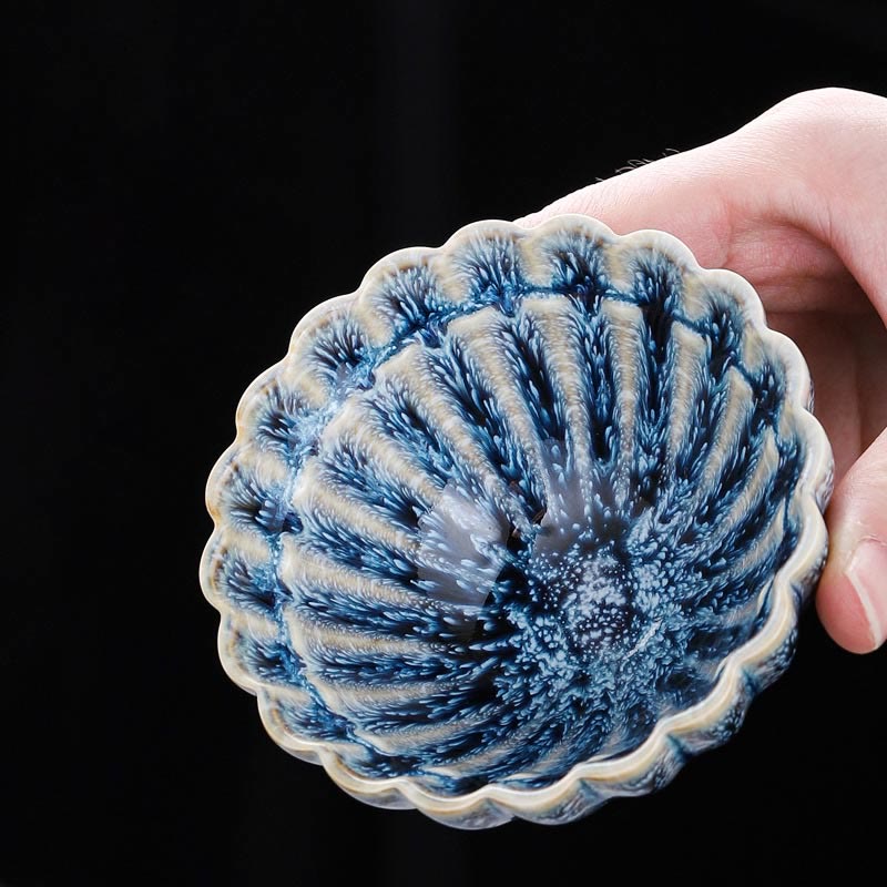 Handmade Chinese Lotus Jian Zhan Ceramic Tea Cup 80ml