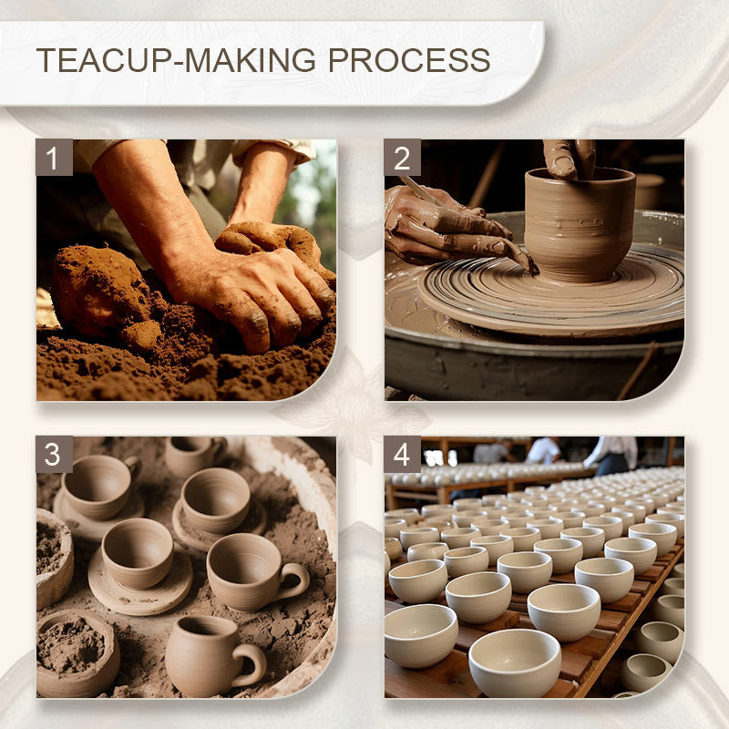 Handmade Jian Zhan Koi Fish Lotus Leaf Ceramic Tea Cup 150ml