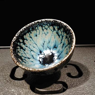 Handmade Jianzhan Blue Spot Ceramic Teacup 150ml