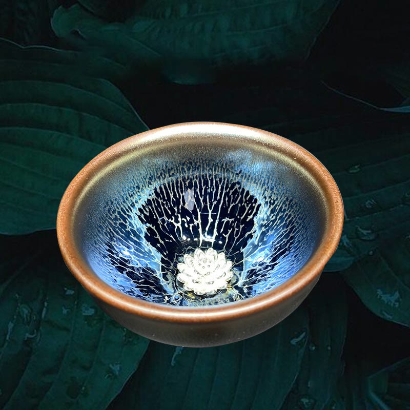 Jianzhan Lotus Blue Ceramic Zen Tea Cup 150ml