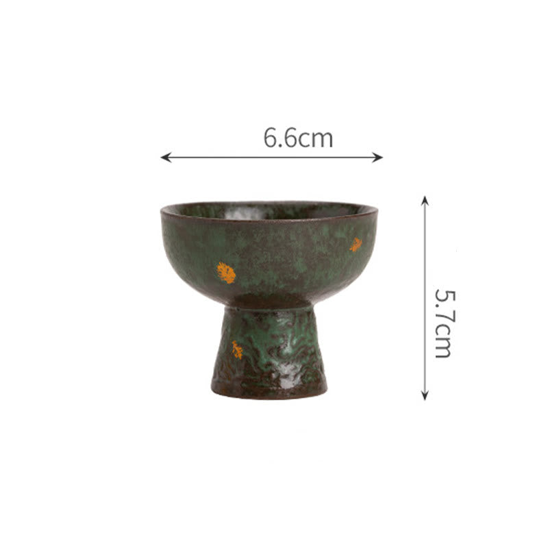 60ml Vintage Auspicious Clouds Ceramic Teacup for Tea Ceremony