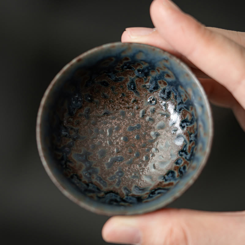 60ml Vintage Auspicious Clouds Ceramic Teacup for Tea Ceremony