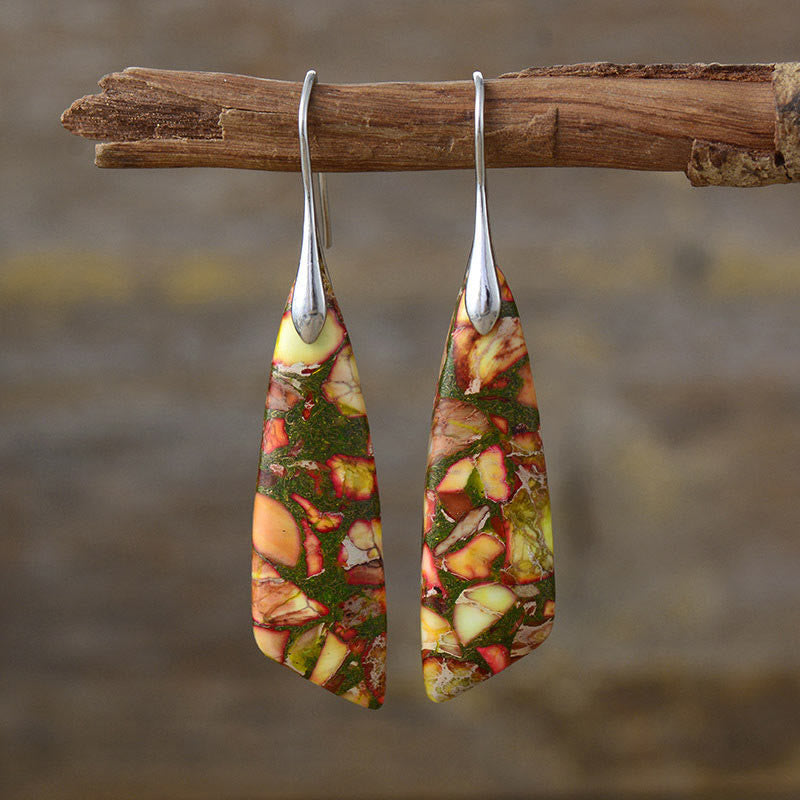 Emperor Stone Spiritual Earrings for Stress Relief & Balance
