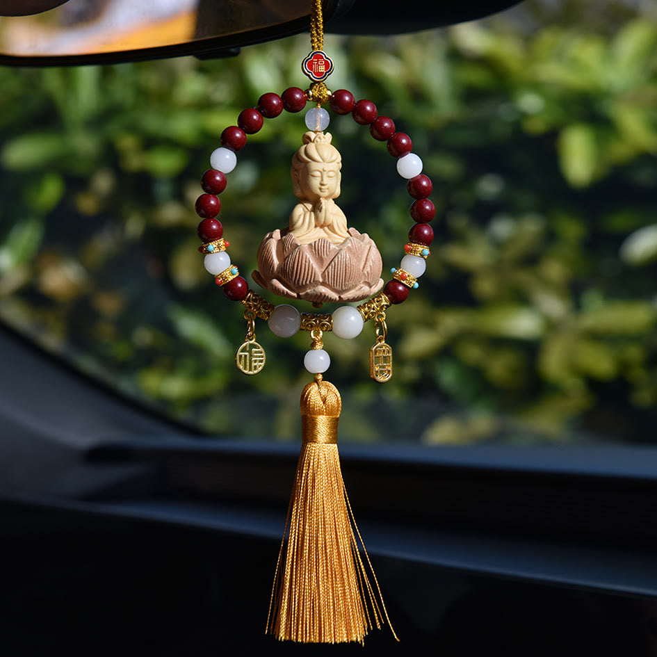 Car Hanging Charm | Bodhi Seed Lotus Buddha Fu Symbol 40cm