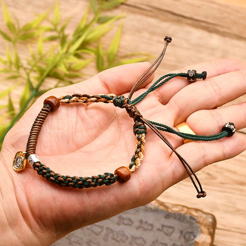 Unisex Tibetan Zakiram Goddess of Wealth Red Bracelet