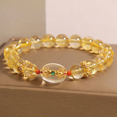 8mm Golden Rutilated Quartz Spiritual Bracelet for Women