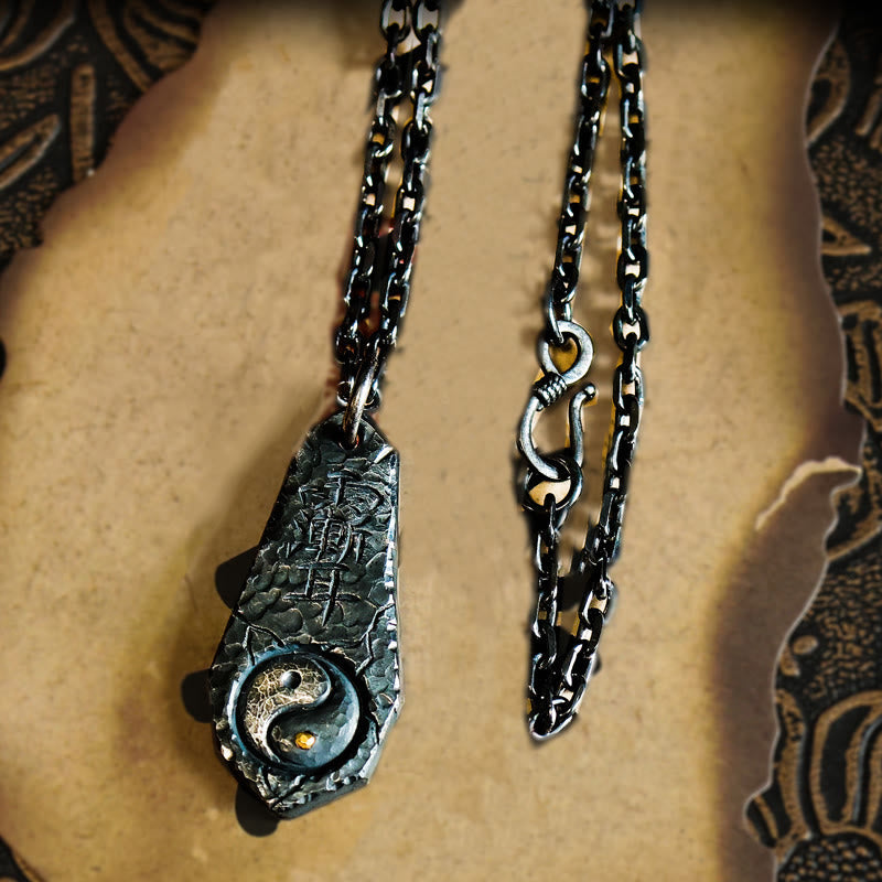 999 Sterling Silver Yin Yang Harmony Necklace Pendant