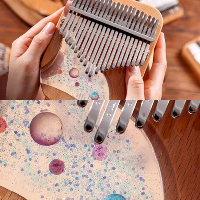 17 Key Beech Wood Kalimba Thumb Piano