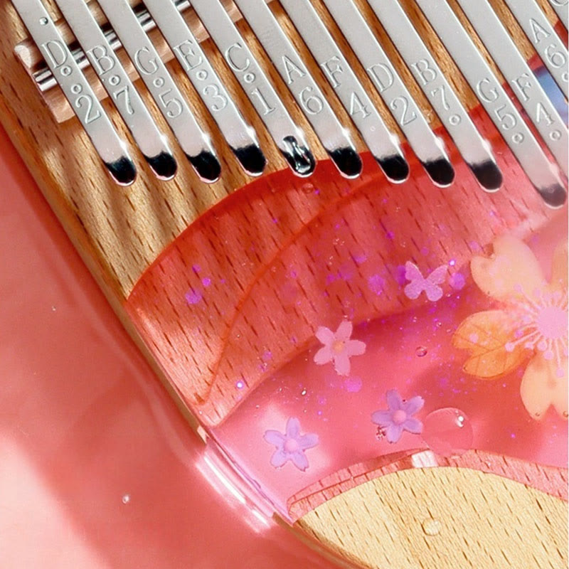 17-Key Beech Wood Kalimba Thumb Piano for Meditation