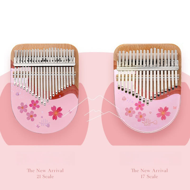 17-Key Beech Wood Kalimba Thumb Piano for Meditation