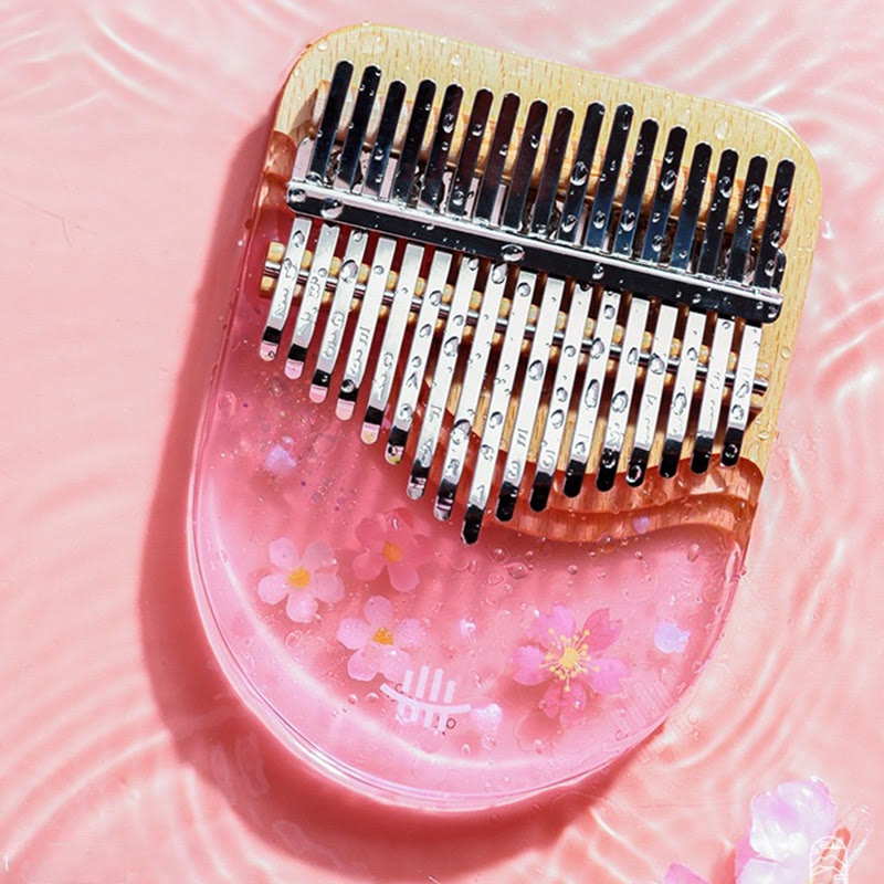 17-Key Beech Wood Kalimba Thumb Piano for Meditation
