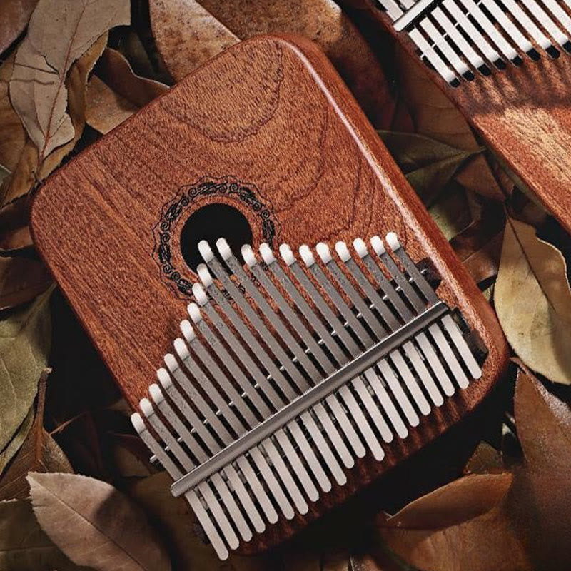 21 Keys Kalimba Thumb Piano in Yellow Sandalwood - Meditation Music