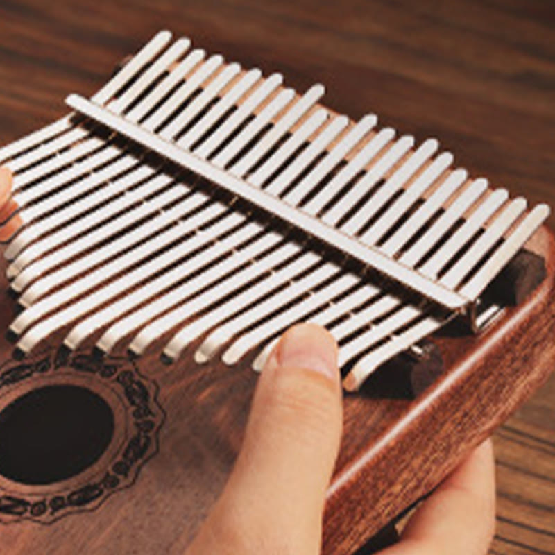 21 Keys Kalimba Thumb Piano in Yellow Sandalwood - Meditation Music